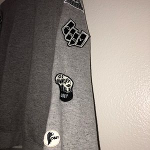 Patchwork crew neck sweater